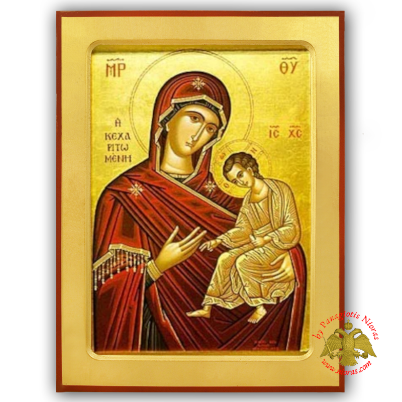 Holy Virgin Mary "Full of Grace" Wooden Icon